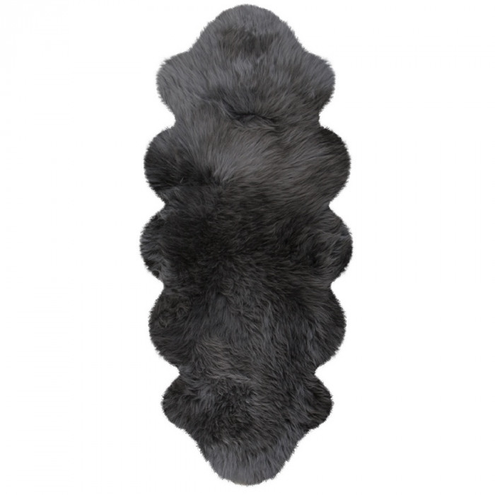 1 1/2 Fach Australisches Premium Lammfell 175x63 cm anthrazit