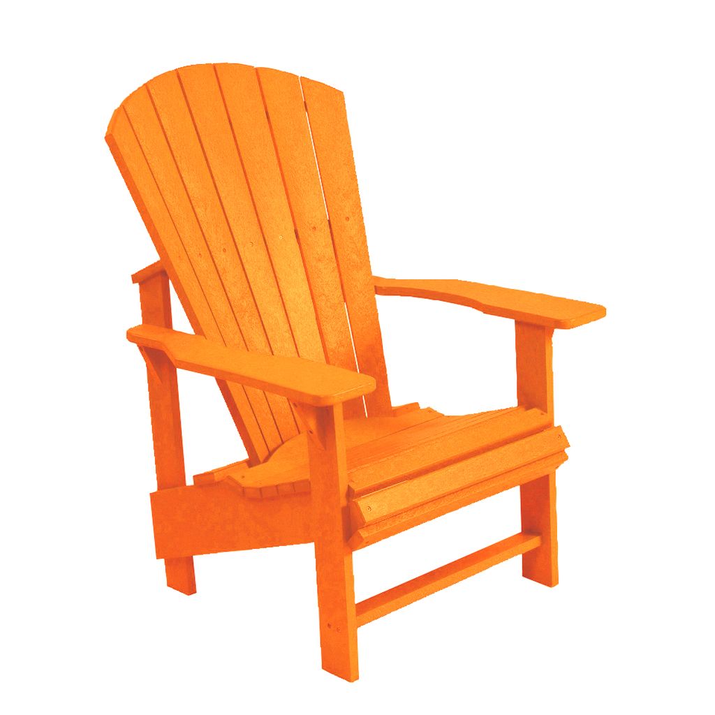 C03 Upright Adirondack (Chair) orange aus hochwertigem Kunststoff Designer Gartenstuhl Original aus Kanada