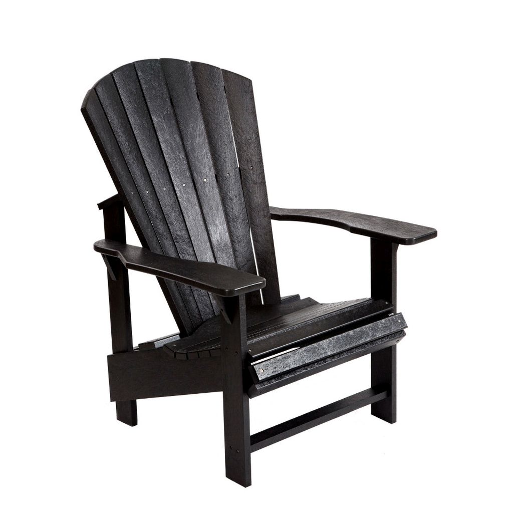C03 Upright Adirondack (Chair) black aus hochwertigem Kunststoff Designer Gartenstuhl Original aus Kanada