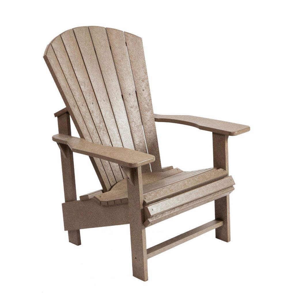 C03 Upright Adirondack (Chair) beige aus hochwertigem Kunststoff Designer Gartenstuhl Original aus Kanada