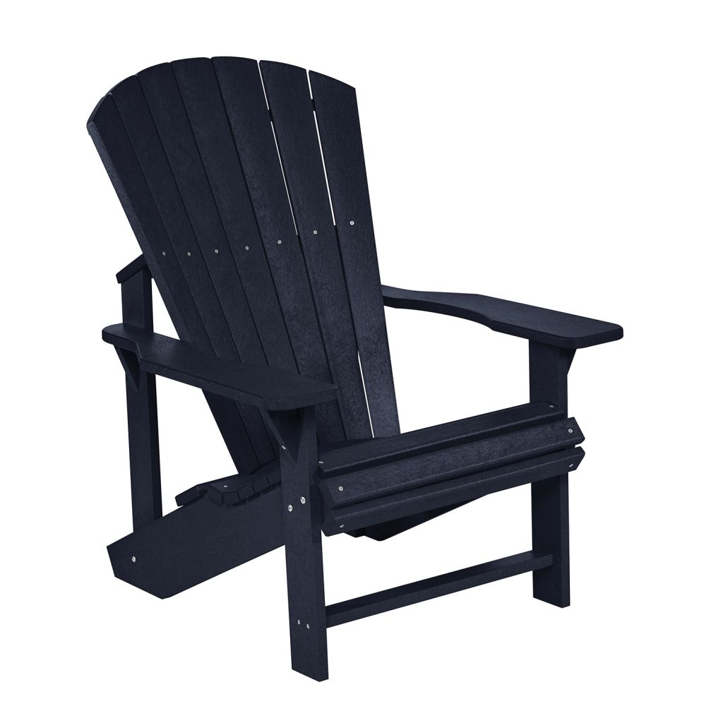 Adirondack Gartenstuhl Classic C01 black – Original aus Kanada, wetterfester Kunststoff