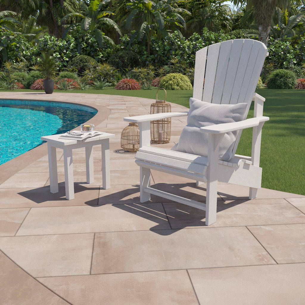 C03 Upright Adirondack (Chair) red aus hochwertigem Kunststoff Designer Gartenstuhl Original aus Kanada