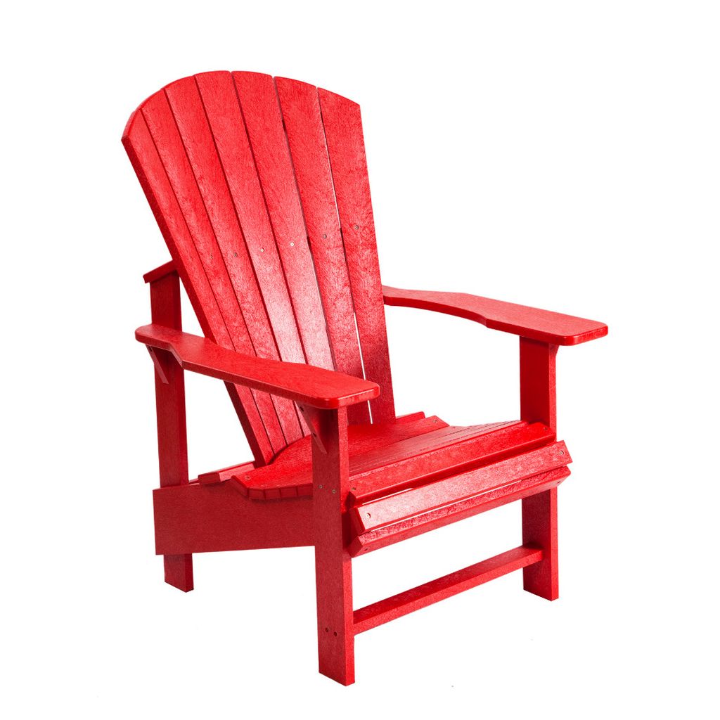 C03 Upright Adirondack (Chair) red aus hochwertigem Kunststoff Designer Gartenstuhl Original aus Kanada