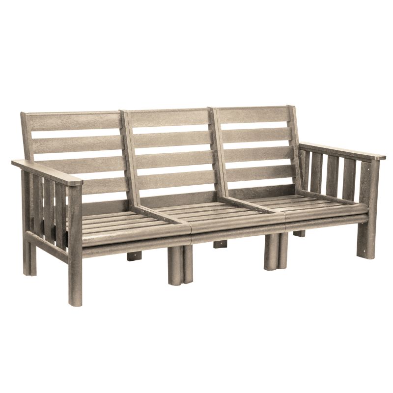 Stratford Loveseat 3er Sofa – Outdoor Loungesessel aus Recycling-HDPE