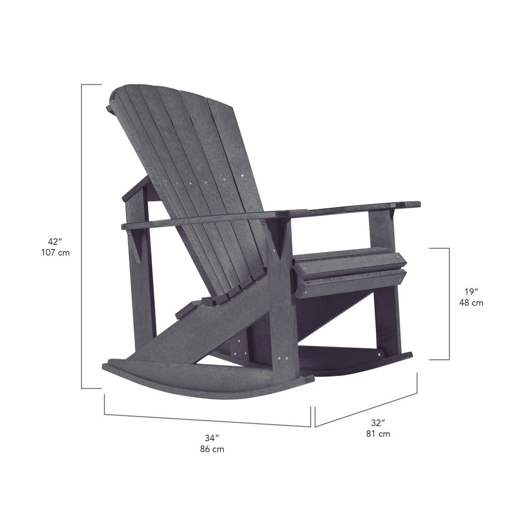 Adirondack Addy Rocker C04 - beige aus hochwertigem Kunststoff Designer Schaukelstuhl Original aus Kanada