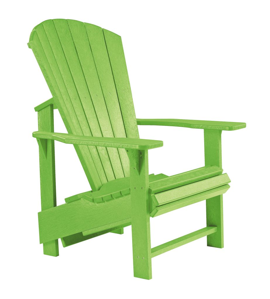 C03 Upright Adirondack (Chair) kiwigreen aus hochwertigem Kunststoff Designer Gartenstuhl Original aus Kanada