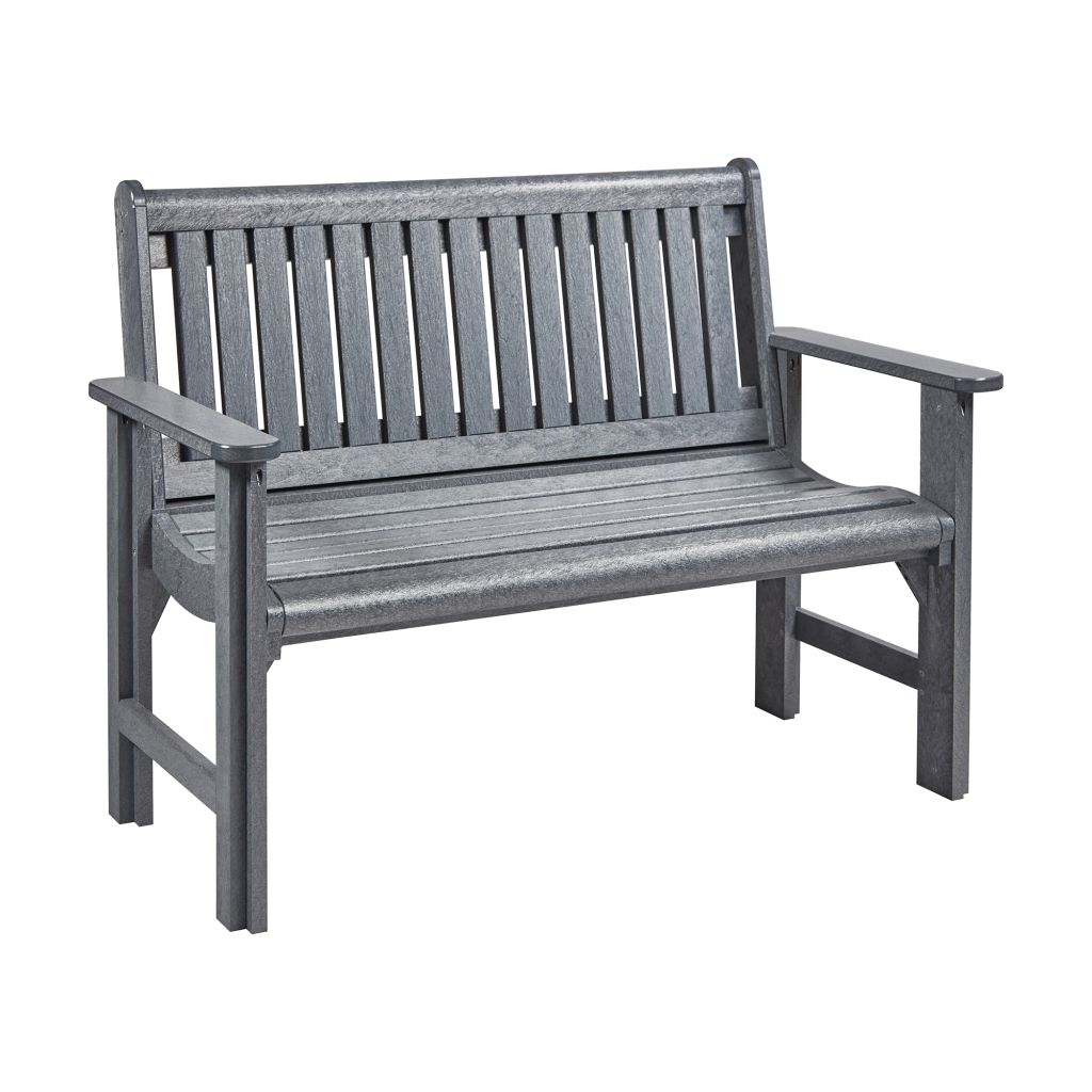 B01 Heritage Bench 4' – Gartenbank aus Recyclingkunststoff 122 cm breit slategrey