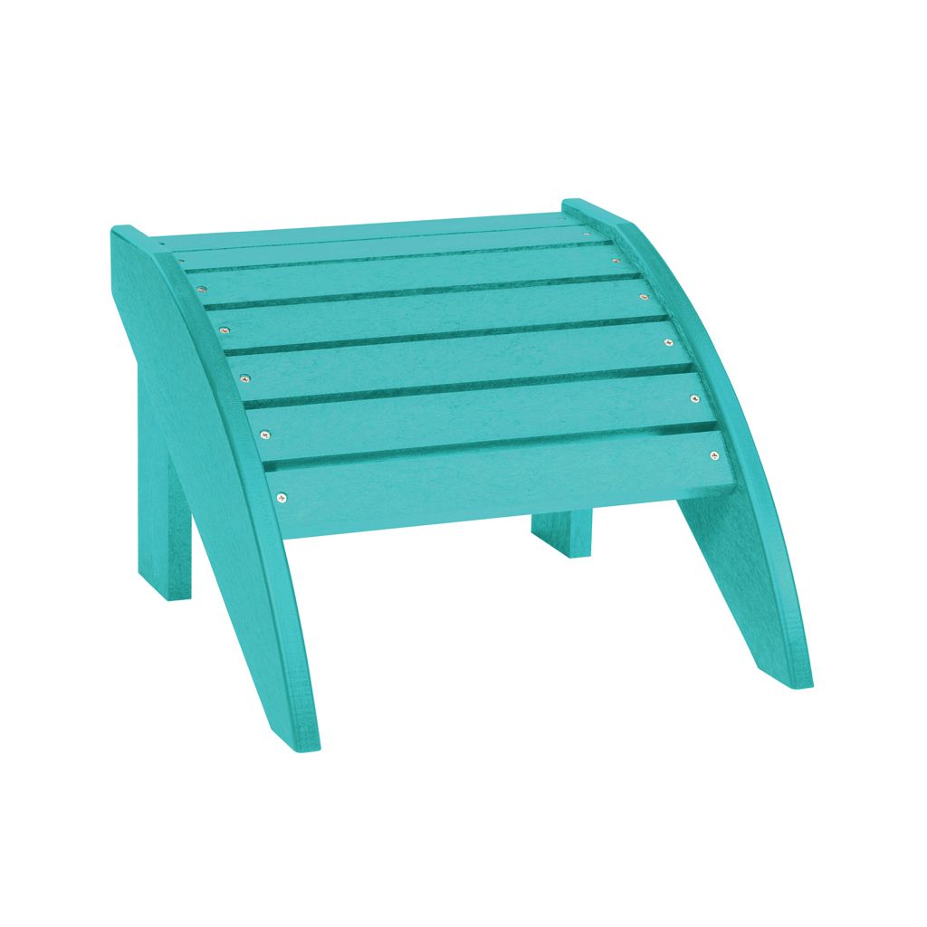 F01 Adirondack Fußhocker (Footstool) türkis – Der klassische Hocker für Ihren Adirondack