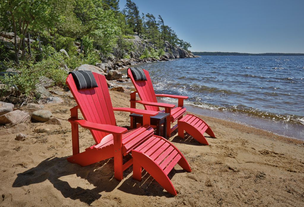 Adirondack Gartenstuhl Classic C01 red – Original aus Kanada, wetterfester Kunststoff