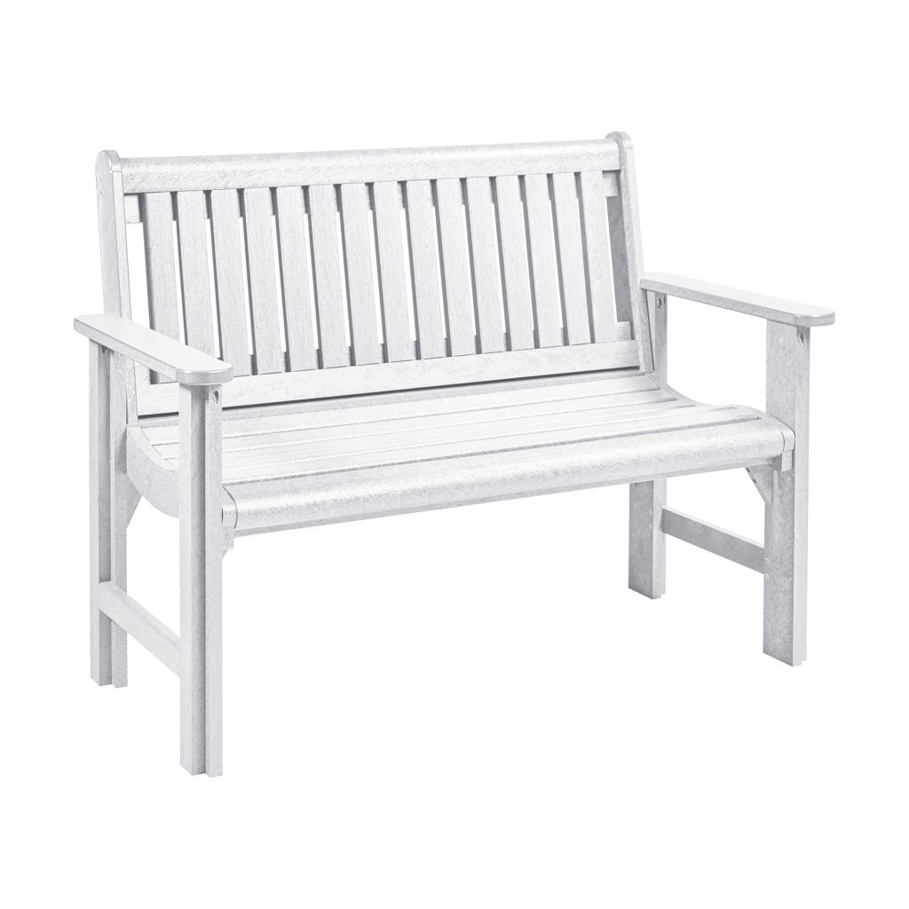 B01 Heritage Bench 4' – Gartenbank aus Recyclingkunststoff 122 cm breit white
