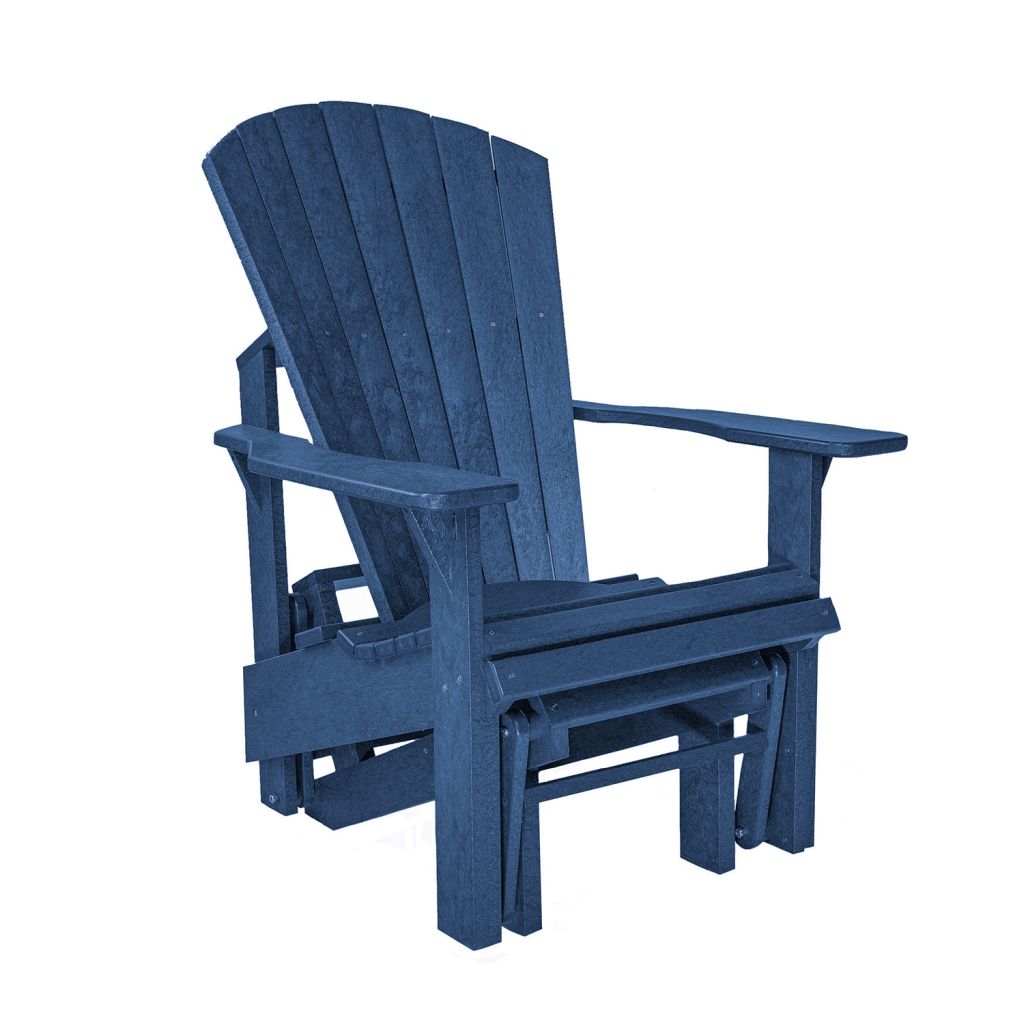 Adirondack Single Glider G01 - navy 20 aus hochwertigem Kunststoff Designer Schaukelstuhl Original aus Kanada