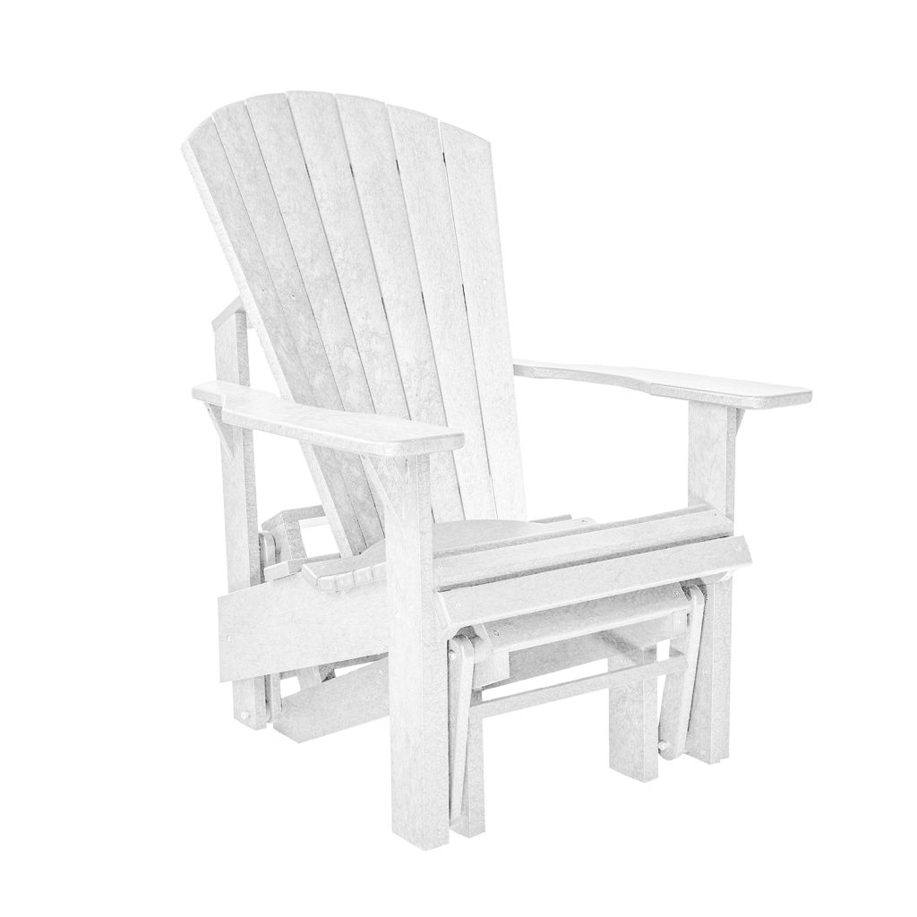 Adirondack Single Glider G01 - white aus hochwertigem Kunststoff Designer Schaukelstuhl Original aus Kanada
