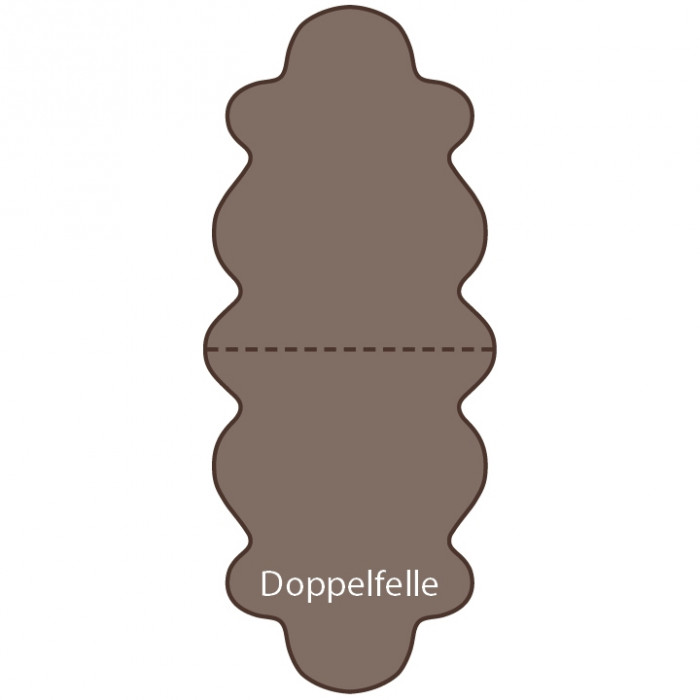 1 1/2 Fach Australisches Premium Lammfell 175x63 cm leinen
